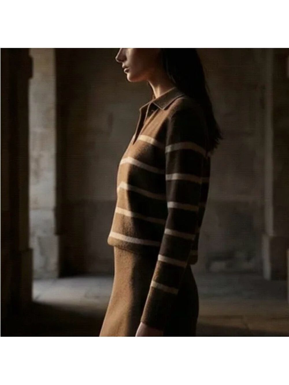Graham Striped Poli Pullover V-Neck Sweater New - Picture 6 of 6
